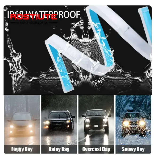 Car Soft Tube Guide Flexible LED Strip Daytime Running Light by salelink.co.nz