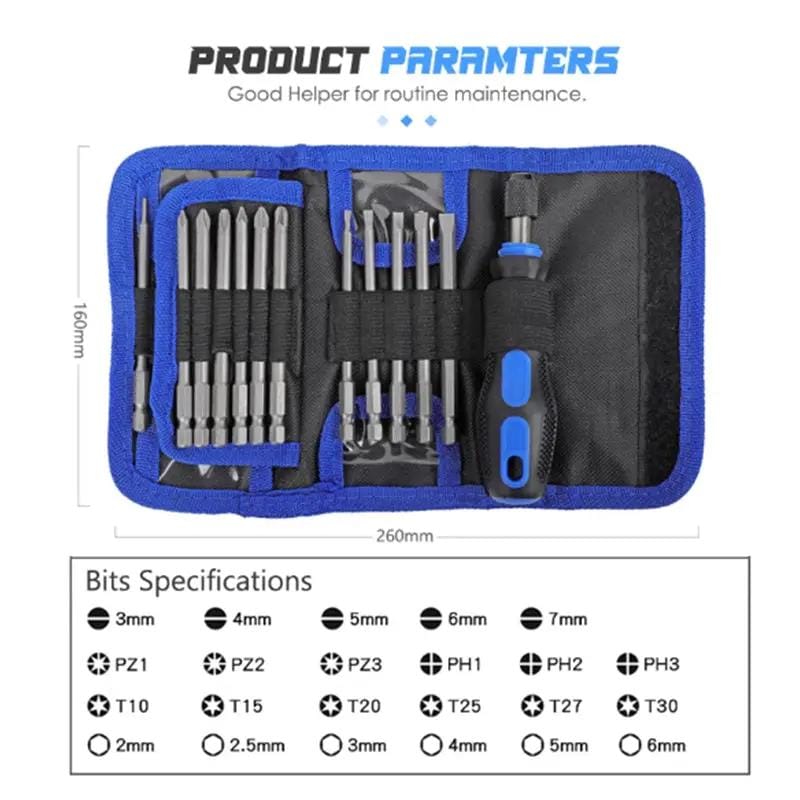 g8buynz g8buynz Extended Screwdriver Set 24 in 1 Bits Self-Locking Magnetic Handle Extended Screwdriver Set 24 in 1 Bits Self-Locking Magnetic Handle