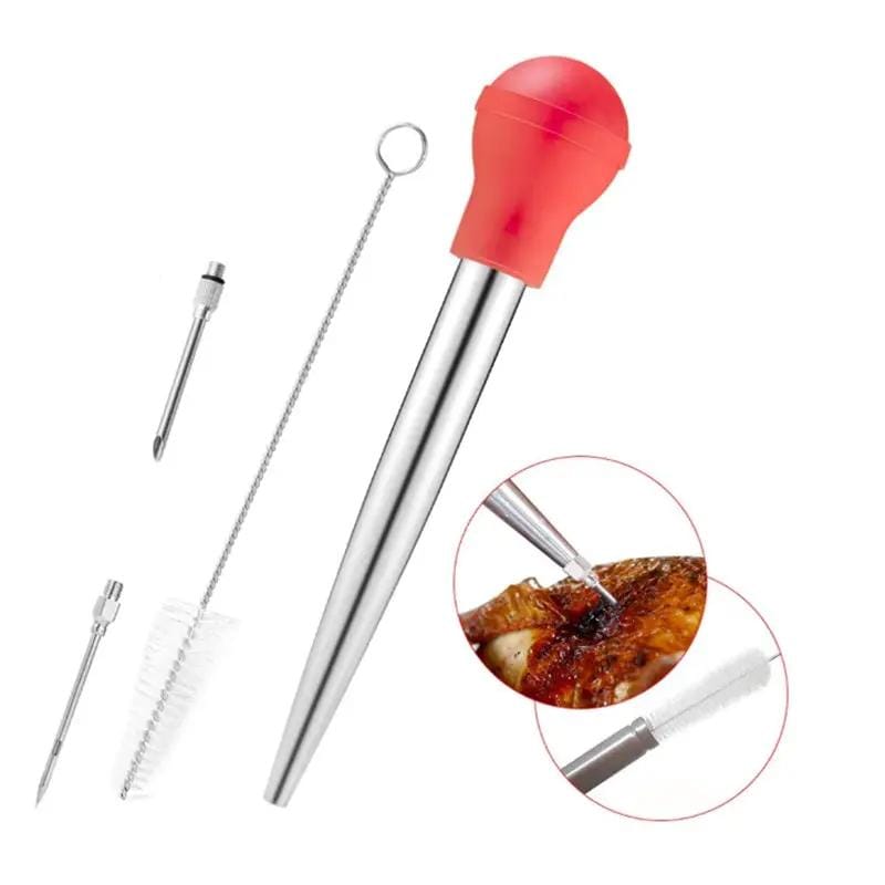g8buynz g8buynz Turkey Baster, Baster set of 4, Baster syringe needles and Cleaning Brush, red Turkey Baster, Baster set of 4, Baster syringe needles and Cleaning Brush, red