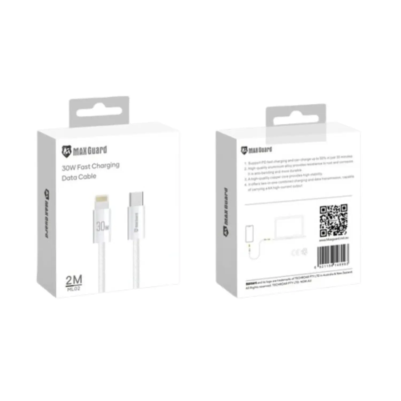 Maxguard 2m 30W Type-C to Lightning Cable ML02 by 9eight5