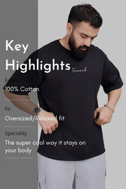 Bold Oversized T-shirt Black by Fuaark Nz
