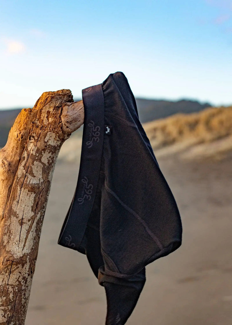 Merino 365 NZ Underwear Men's Boxer Brief - 100% Merino Wool, Black Merino 365 NZ Men’s Boxer Brief 100 Percent Merino Wool