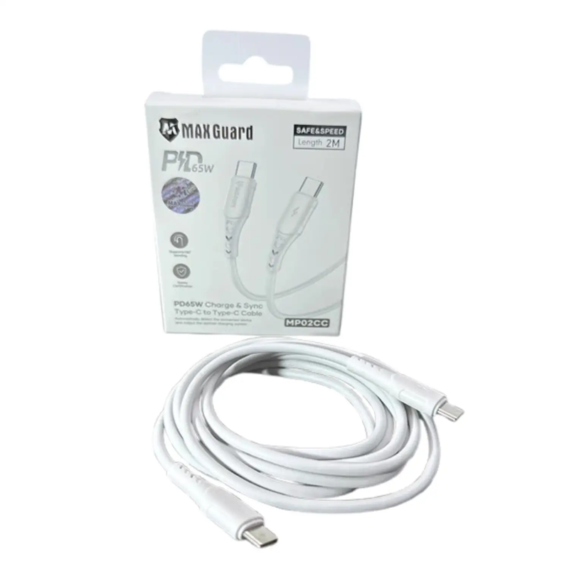 Maxguard 2m 65W Type-C to C Cable MP02CC by 9eight5