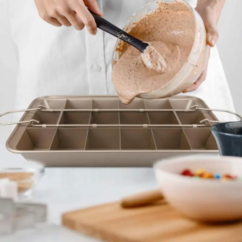 g8buynz g8buynz Brownie Pan Non-Stick Brownie Baking Pan with Dividers Brownie Cutter Brownie Pan Non-Stick Brownie Baking Pan with Dividers Brownie Cutter