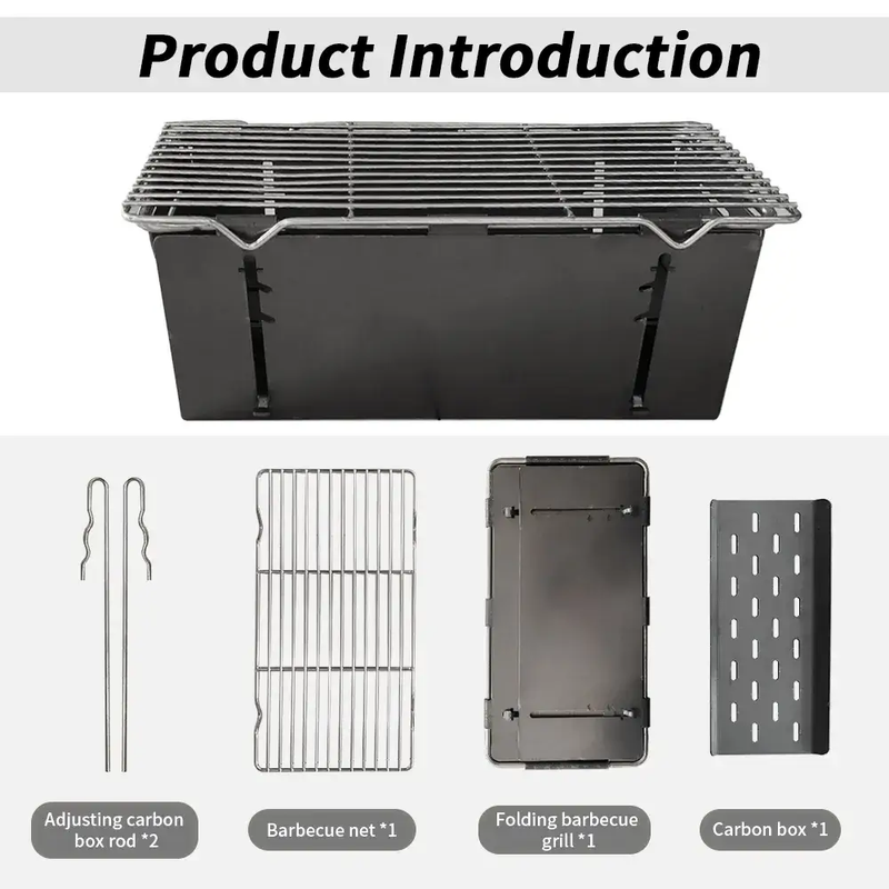Ecotrek Portable Foldable Barbecue Grill – Lightweight BBQ for Camping & Picnics BST1041 by ECOTREK