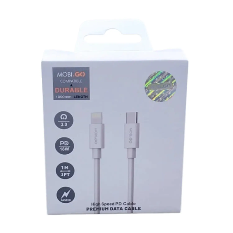 Mobigo 1m PD 20W Type-C to Lightning Cable 201LC/GO201TL by 9eight5