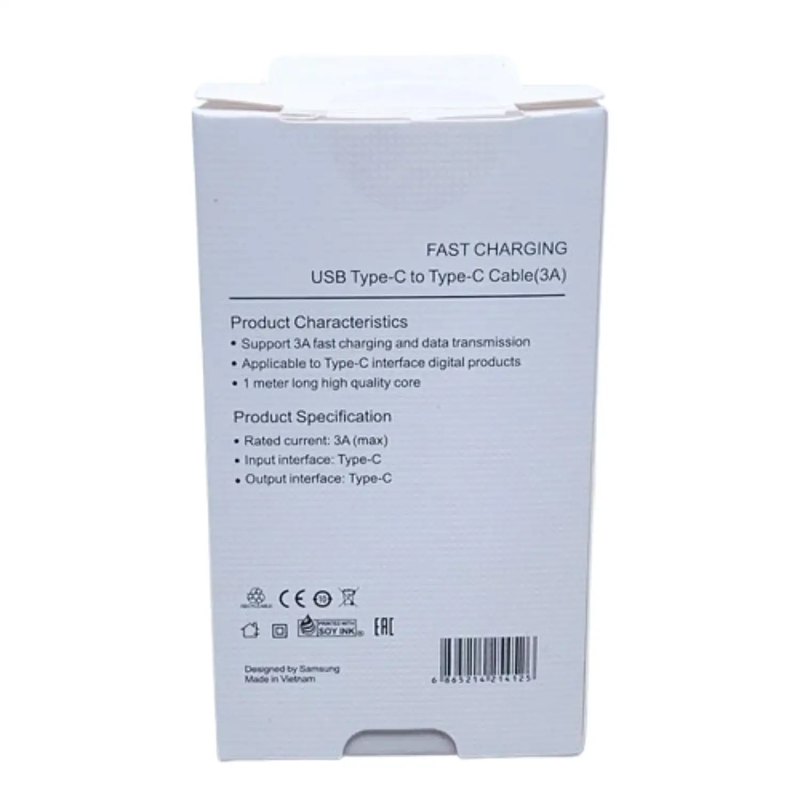 Sams Type-C to Type-C 3a Cable Ori Quality (white box) by 9eight5