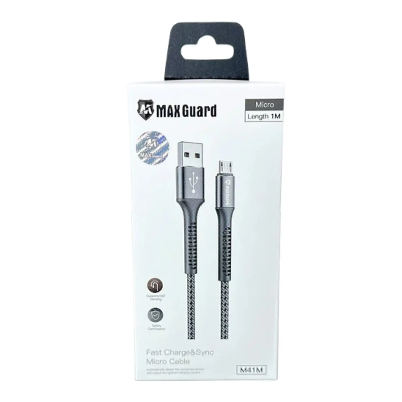 Maxguard 1m USB-A to Micro cable M41M by 9eight5