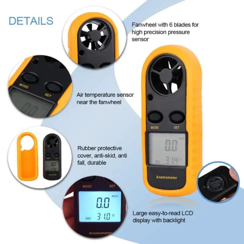 g8buynz g8buynz Digital Anemometer Handheld Wind Speed Meter for Measuring Wind Speed Digital Anemometer Handheld Wind Speed Meter for Measuring Wind Speed