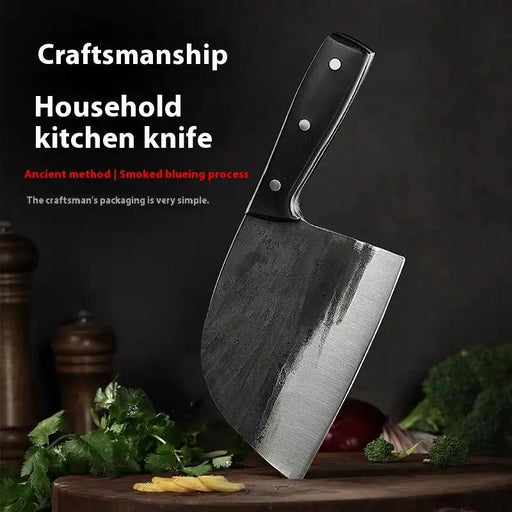Hand-forged Kitchen Slicing Knife Dedicated For Chefs Cleaver Stainless Steel A single knife and a holster by China Dropship