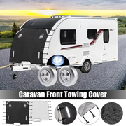 Caravan Front Towing Cover Tough 600D Protector LED Light Reflective Strips by salelink.co.nz