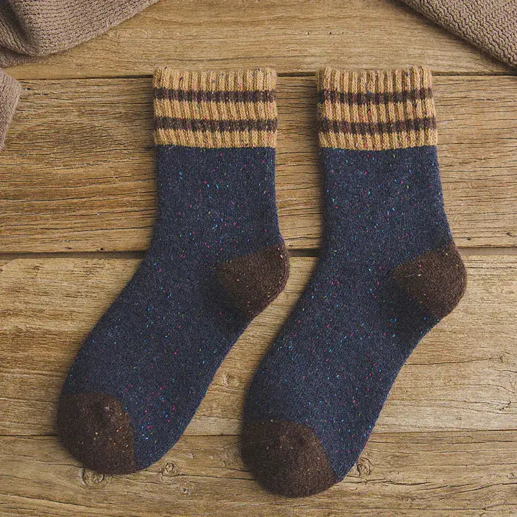 Thickened Warm Terry Wool Socks for Women - Brushed Striped Cozy Winter Socks by Mead's Supply & Equipment Outfitters limited