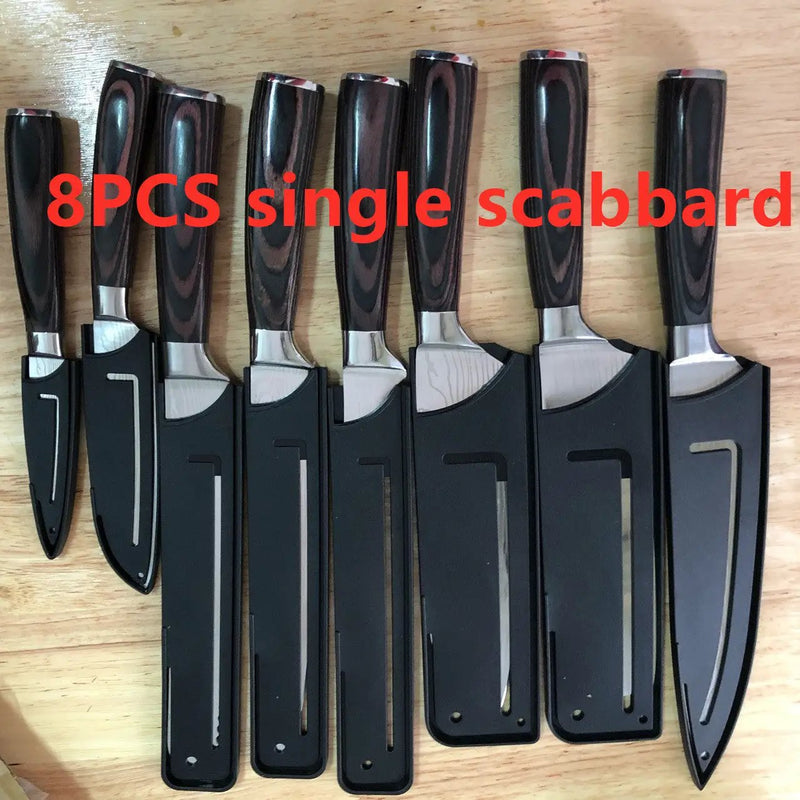 Chef Knives Kitchen Knives Cleaver Slicing Knives 7pcs by China Dropship
