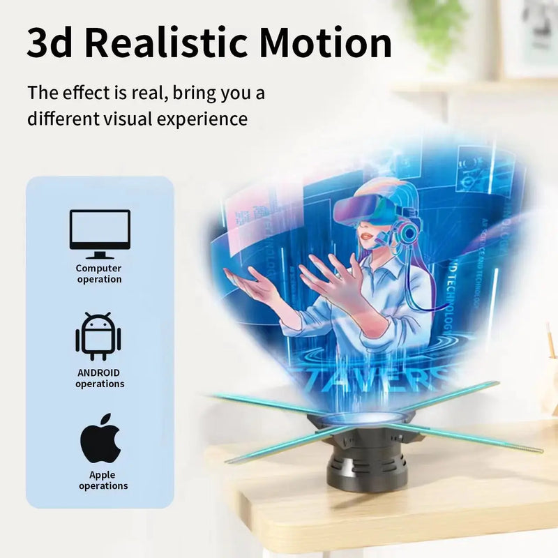 Action Outdoors Limited 60cm HD 3D Hologram Fan Projector LED Display 60cm HD 3D Hologram Fan Projector LED Display