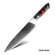67 Layers Damascus Steel Kitchen Knife Kit 127A Chef Knife by China Dropship