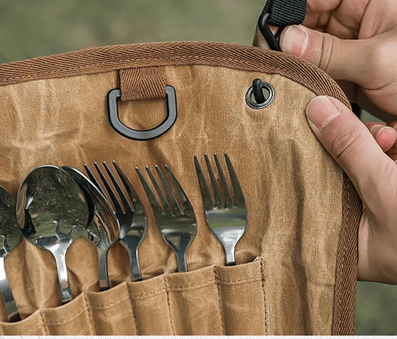 Stainless Steel Flatware Cutlery Set for Outdoor Dining (14 pcs) No LSJK0011 by ECOTREK