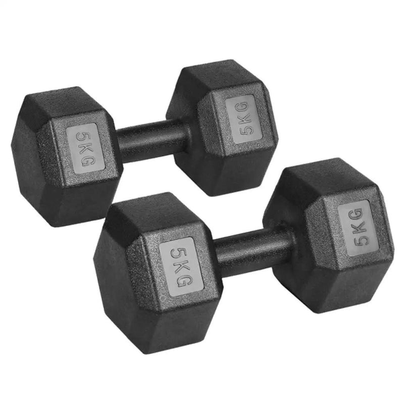2x5kg Hex Dumbbells Set by Yaheetech