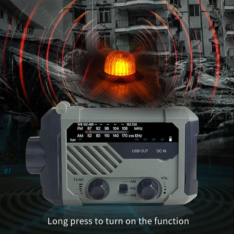 Action Outdoors Limited Multifunction Portable Emergency Radio with Flashlight Multifunction Portable Emergency Radio with Flashlight