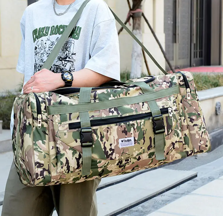 Ecotrek Large 79L Duffel Tote Travel Bag - Camouflage Weekend Luggage KX59401 by ECOTREK