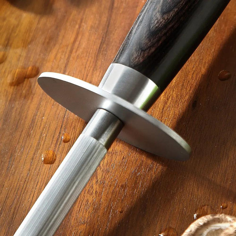 High Carbon Steel Knife Sharpening Rod Commercial Knife Sharpening Tool For Chefs Black by China Dropship