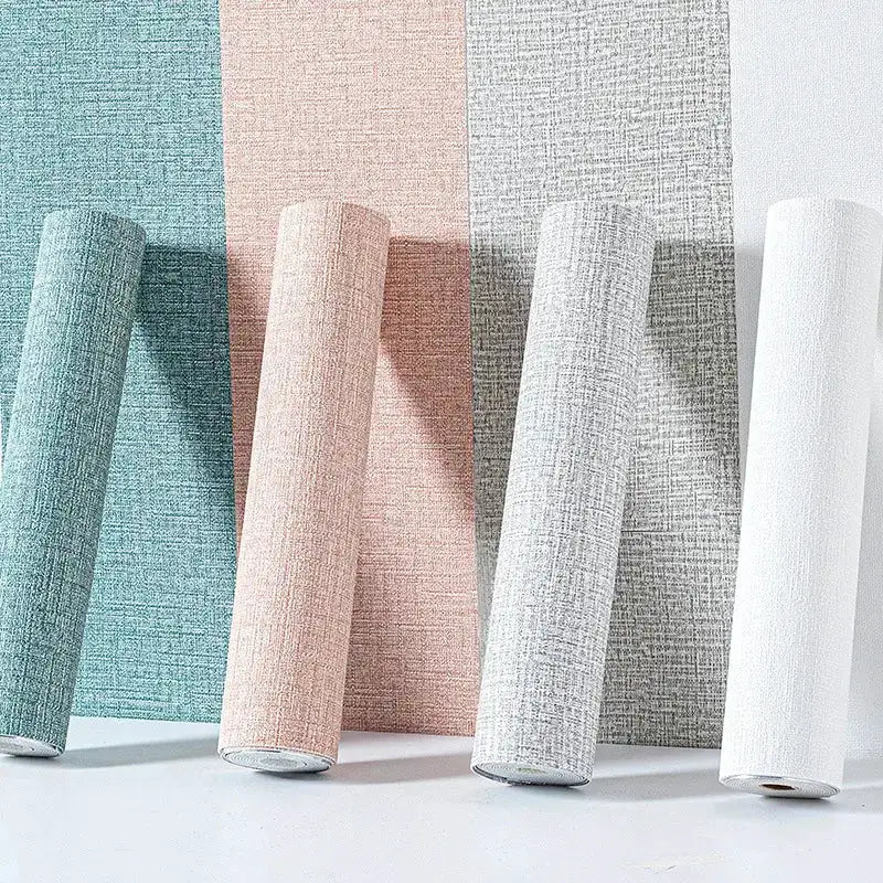 3D Linen Waterproof Self-Adhesive Wall Paper (5 colours available) by Habicare