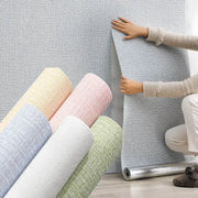 3D Linen Waterproof Self-Adhesive Wall Paper (5 colours available) by Habicare