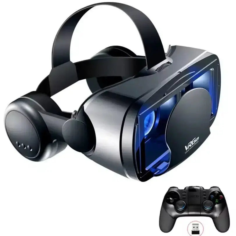 3D VR Headset with Headphones & Controller by Habicare