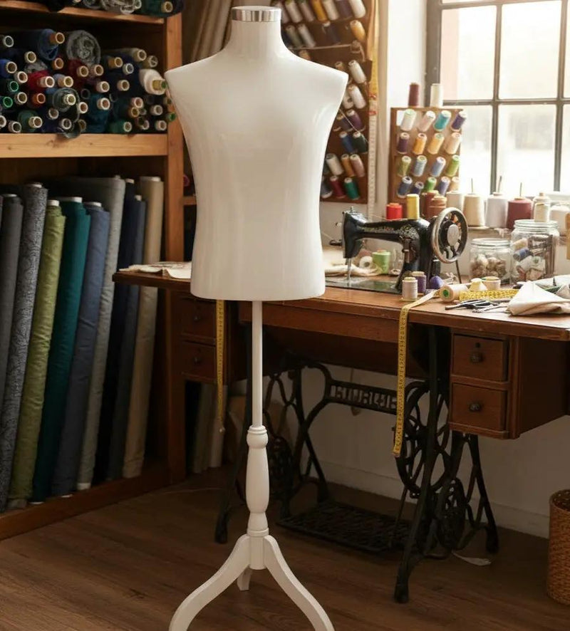 Half Body Male Mannequin - White by dealonline.co.nz