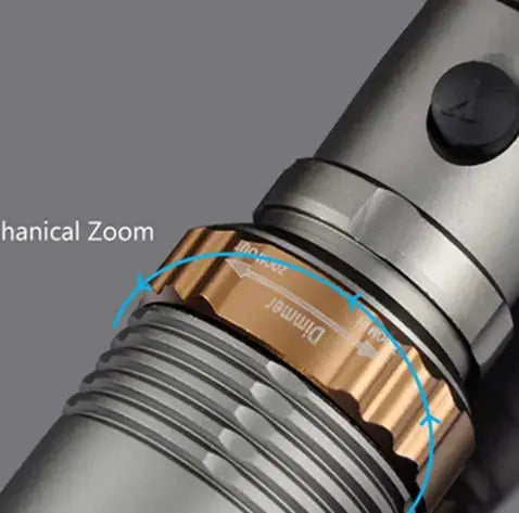 T6 LED Tactical Flashlight - Adjustable Focus Rechargeable Torch with 5 Modes by Mead's Supply & Equipment Outfitters limited