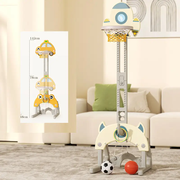 142CM Kids Basketball Hoop Stand Height Adjustable Water Base - White by dealonline.co.nz