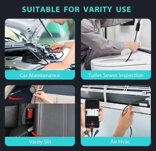 g8buynz 5.5mm 3 in 1 Endoscope Camera with Light for iPhone, Ipad, Android and Windows 5.5mm 3 in 1 Endoscope Camera with Light for iPhone, Ipad, Android and Windows