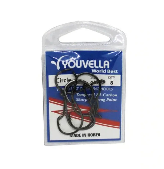 Youvella Circle Hooks 4/0 (8 PER PACK) by NZ Diver