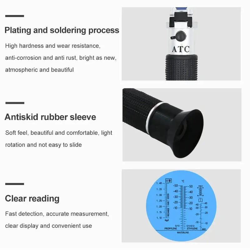 4-in-1 ATC Refractometer – Antifreeze, Coolant, AdBlue & Battery Fluid Tester by Habicare