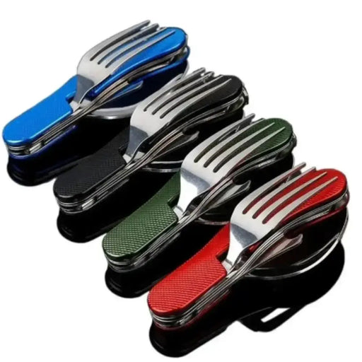 4-in-1 Folding Camping Cutlery Set by Habicare