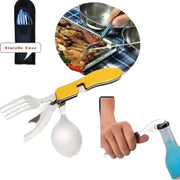 4-in-1 Folding Camping Cutlery Set by Habicare