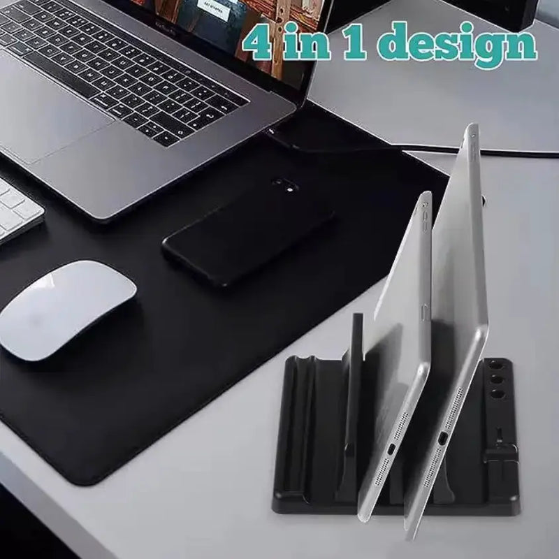 techplus 4-in-1 Vertical Laptop Stand | Multi-Device Desktop Holder for Laptops, Tablets & Notebooks 4-in-1 Vertical Laptop Stand | Multi-Device Desktop Holder for Laptops, Tablets & Notebooks