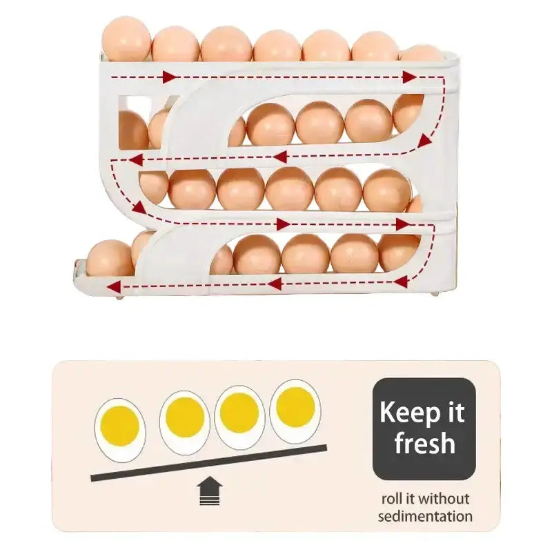 4-Layer Automatic Rolling Egg Holder by Habicare