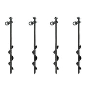Screw-In Ground Anchors with Swing Adapter & Cross Handle (Pack of 4) by Habicare