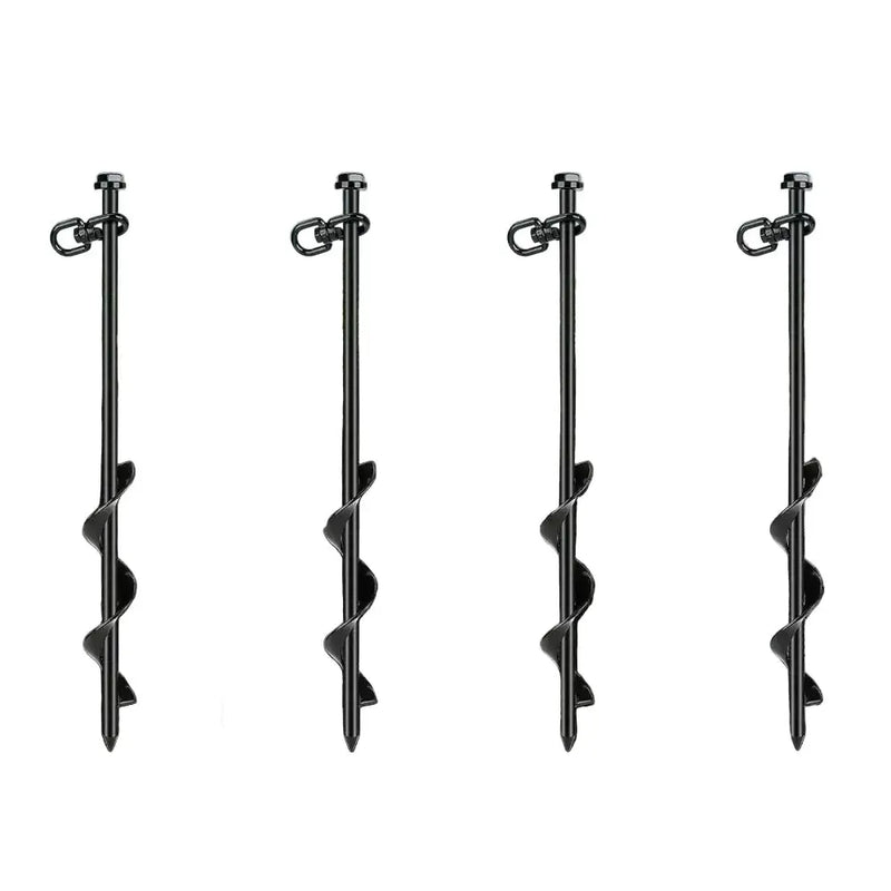 Screw-In Ground Anchors with Swing Adapter & Cross Handle (Pack of 4) by Habicare