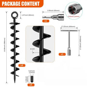 Heavy-Duty Spiral Ground Anchors (pack of 4) by Habicare