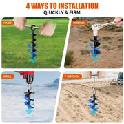 Heavy-Duty Spiral Ground Anchors (pack of 4) by Habicare