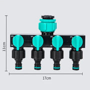 4-Way Garden Water Splitter with European Standard Threads by Habicare