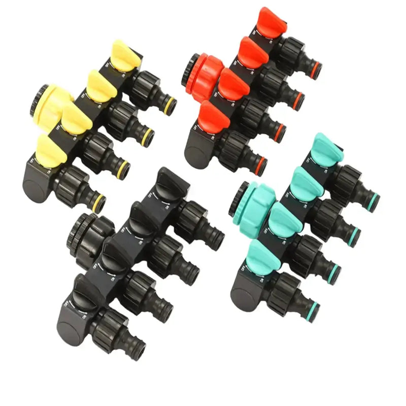 4-Way Garden Water Splitter with European Standard Threads by Habicare