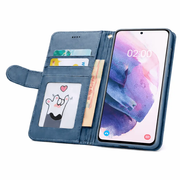 Samsung Galaxy S21 Flip Wallet Case Cowhide Dot Pattern by techplus