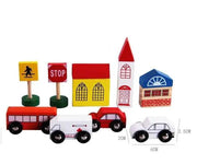 40pc Wooden Rail Overpass Set by dealonline.co.nz