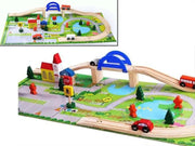 40pc Wooden Rail Overpass Set by dealonline.co.nz