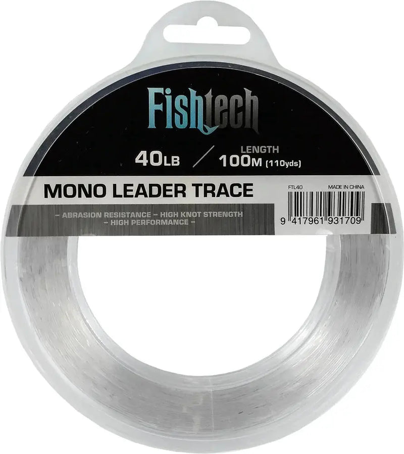 Leader - Hi Tensile Leader Line- 40lb 100m Fishtech by NZ Diver