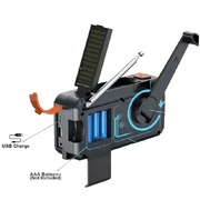 4000mAh Emergency Solar Radio with Hand Crank, Flashlight & Phone Charger by Habicare