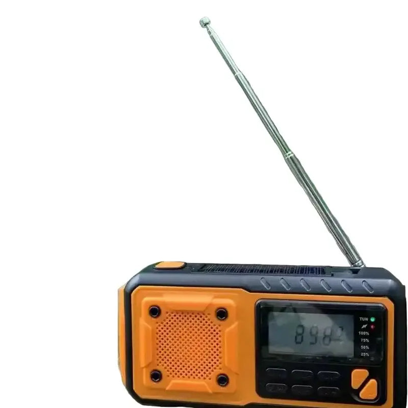 4000mAh Emergency Solar Radio with Hand Crank, Flashlight & Phone Charger by Habicare