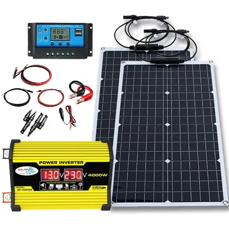 200W Solar Panel & Inverter Kit 12V–220V by Habicare
